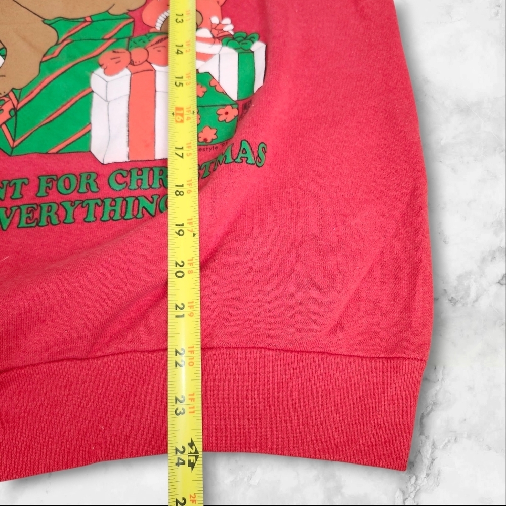 Vintage Christmas Sweater- All i Want For Christmas Is Everything - Picture 4 of 9